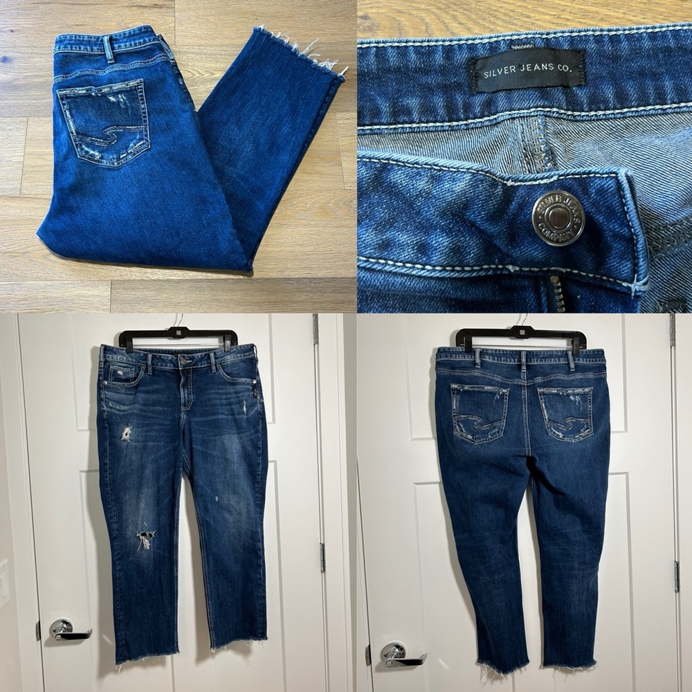 Women’s plus size Silver boyfriend jeans